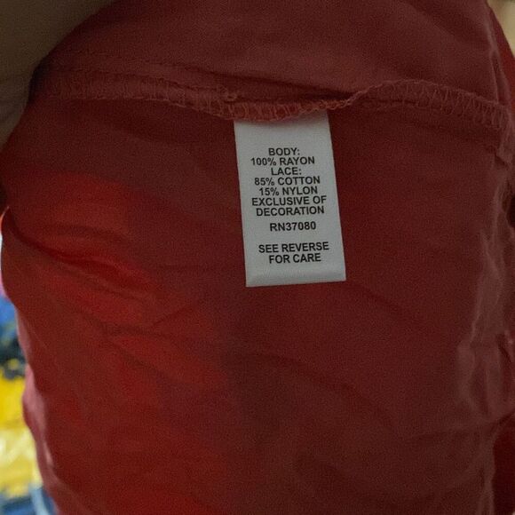 Cato Est 1946 Peach Lace Cold Shoulder Top Size Large - Picture 5 of 5